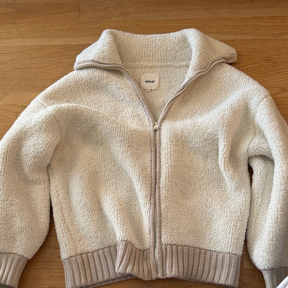 Aerie Cream Sherpa Jacket